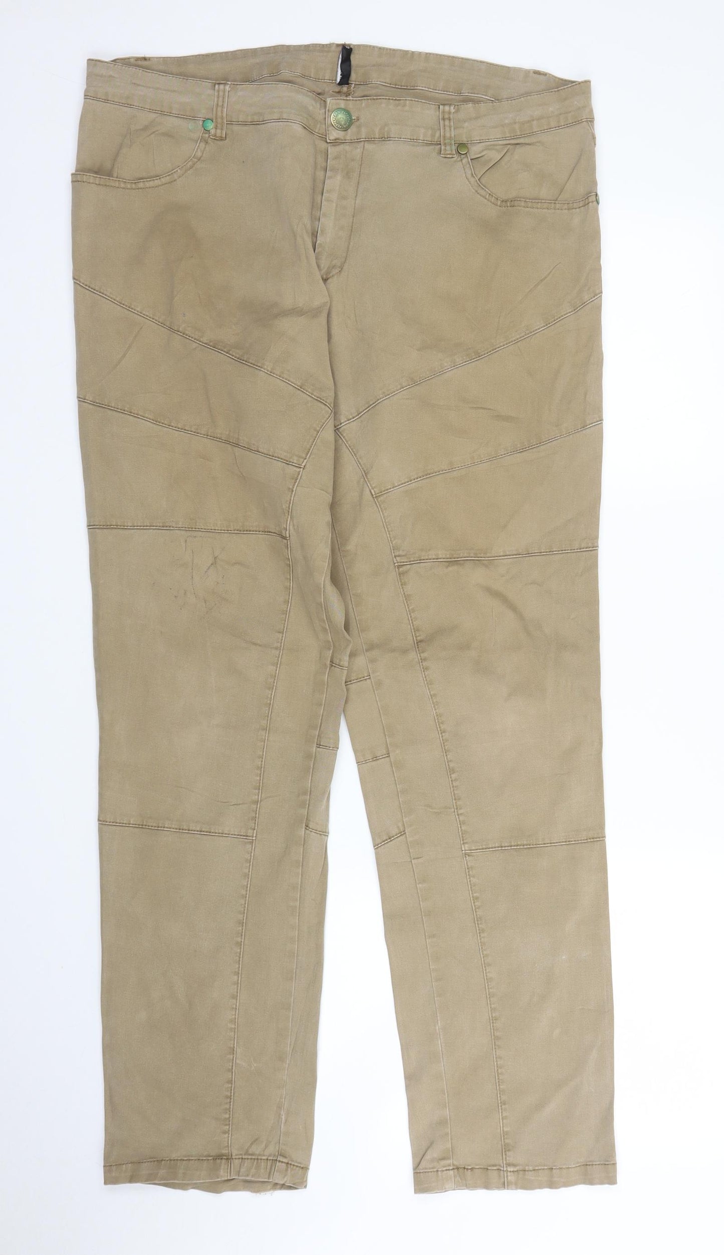 Peppercorn Womens Beige   Carpenter Trousers Size 18 L31 in