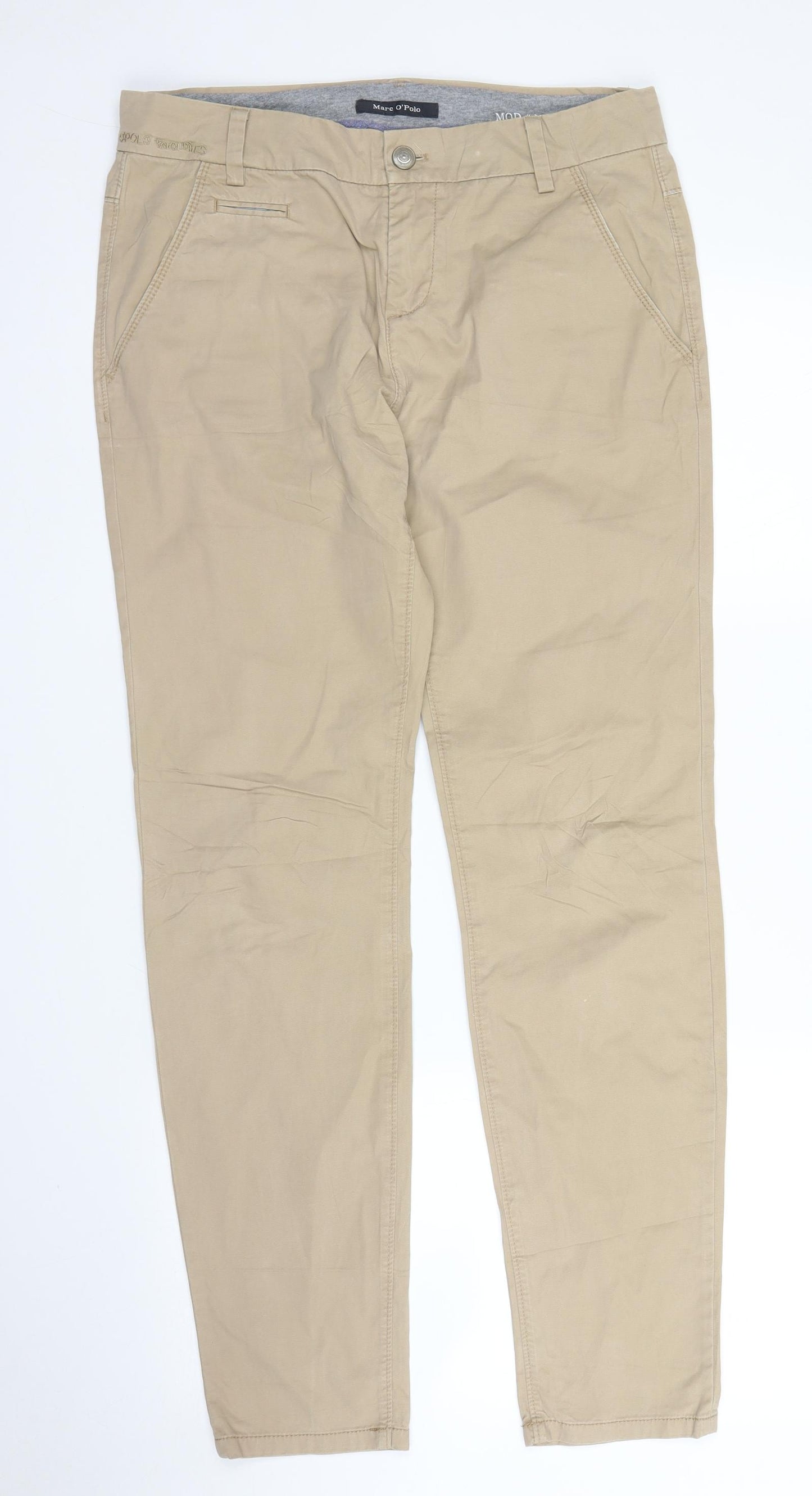 Marc O'Polo Womens Beige   Carpenter Trousers Size 8 L29 in
