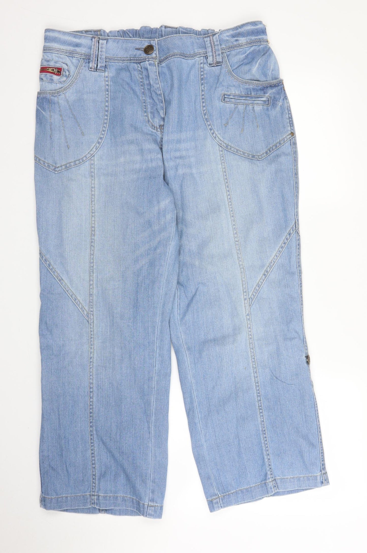 Preworn Womens Blue  Denim Straight Jeans Size 18 L26 in