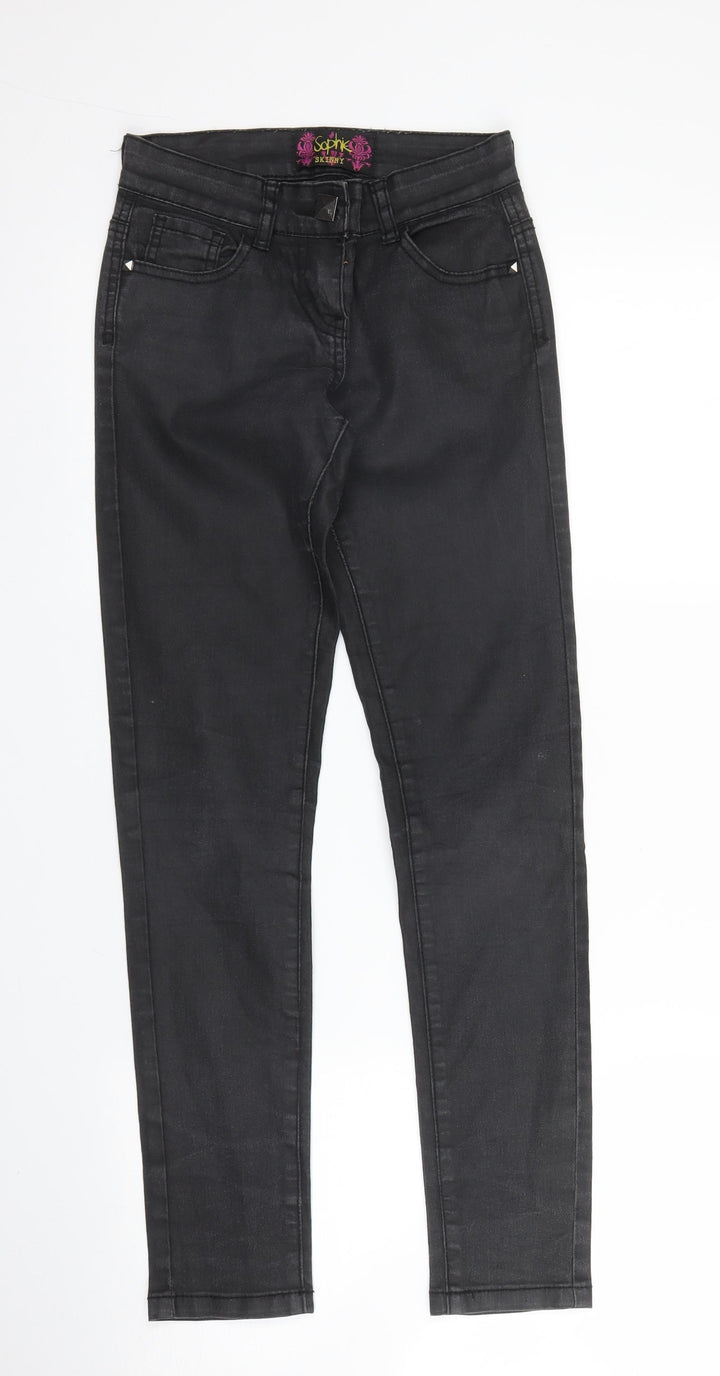 Sophie Girls Black  Denim Skinny Jeans Size 10 Years