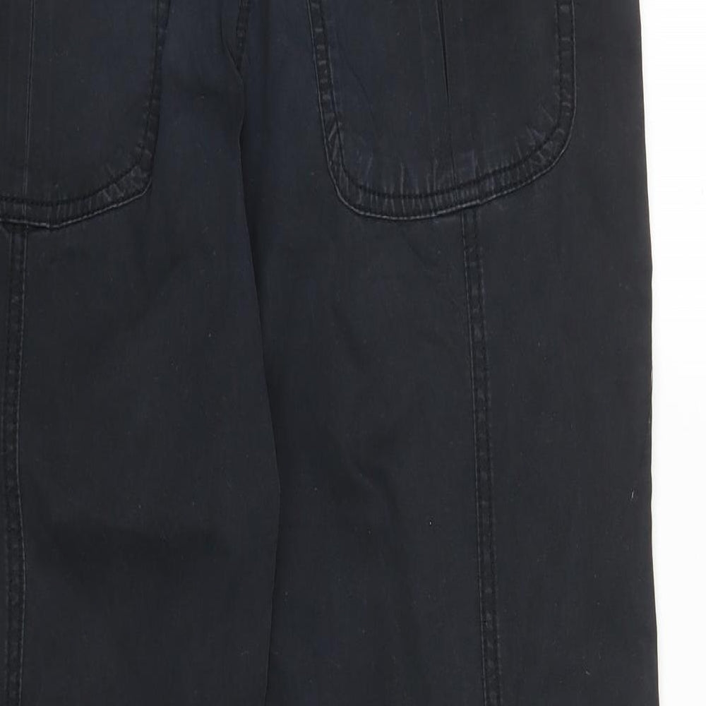 Tog24 Womens Black   Cargo Trousers Size 8 L27 in