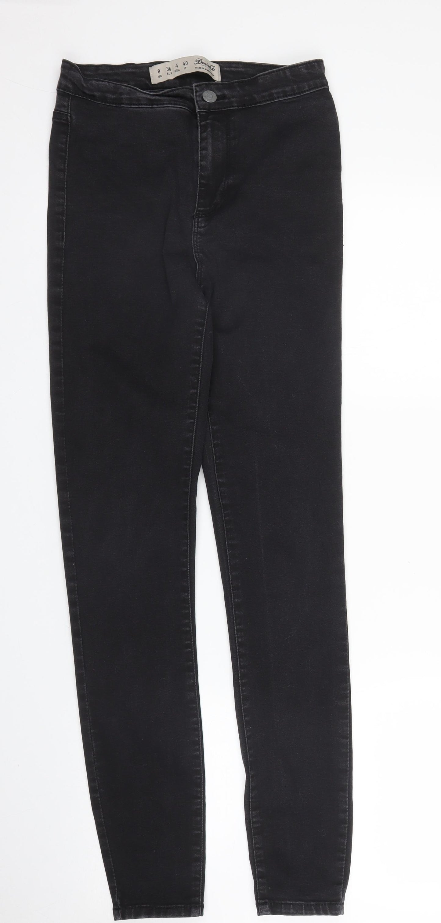 Primark Womens Black  Denim Skinny Jeans Size 8 L29 in