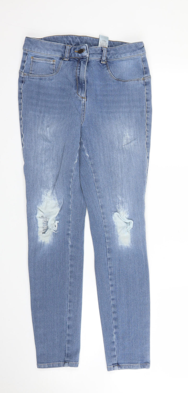 NEXT Womens Blue Denim Skinny Jeans Size 10 L26 in