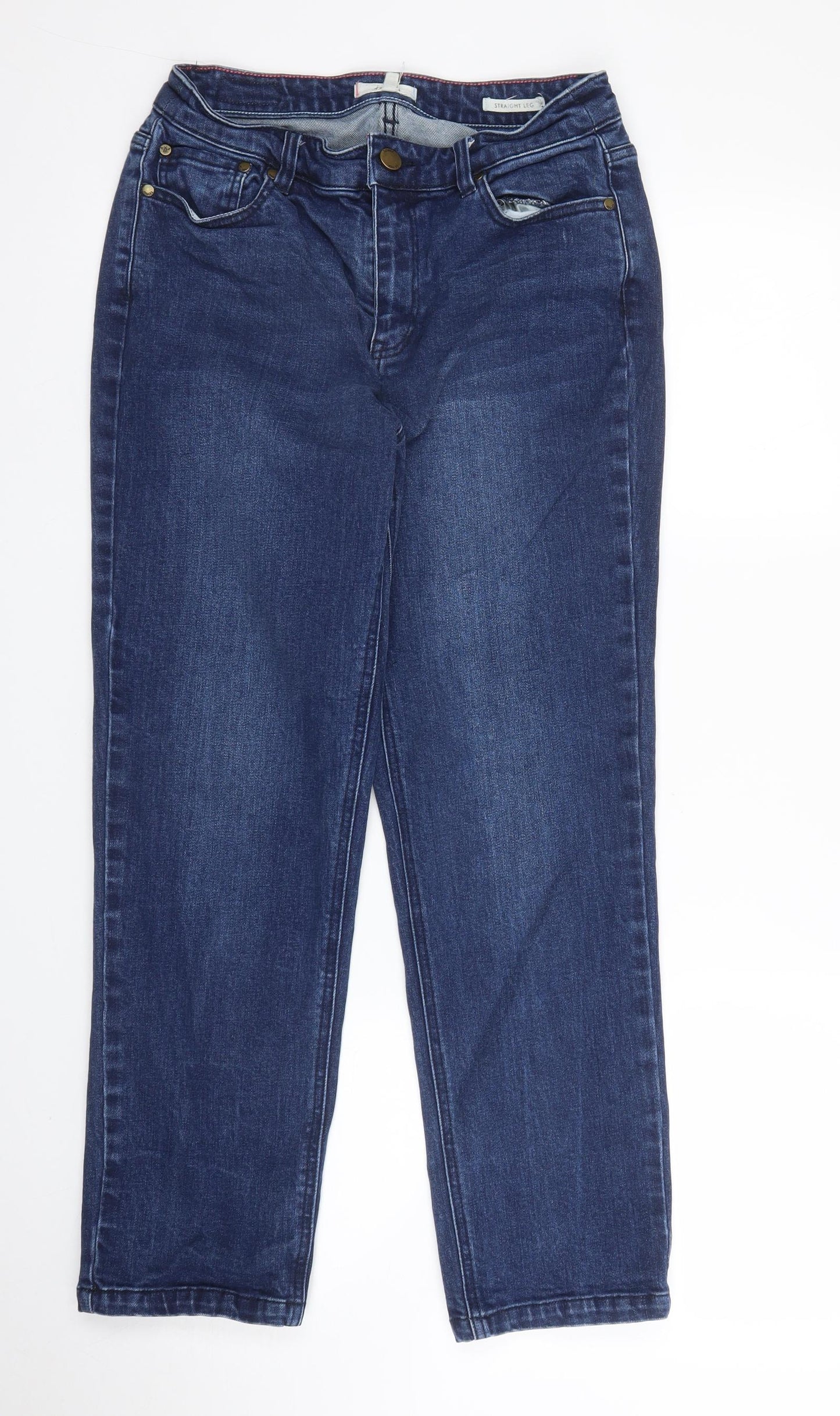Joules Womens Blue  Denim Straight Jeans Size 12 L26 in