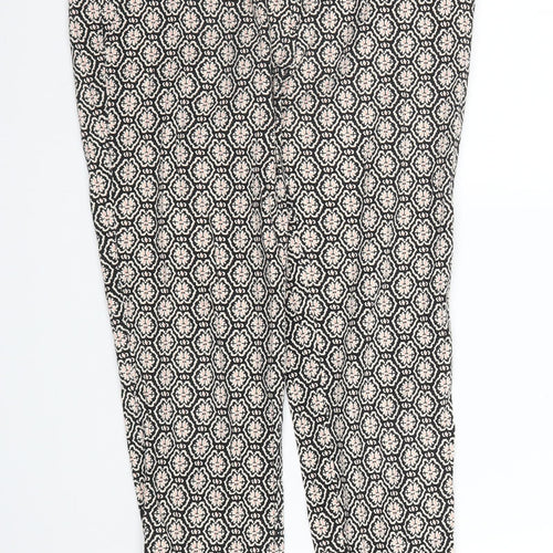 Primark Womens Pink Geometric  Capri Trousers Size 8 L24 in