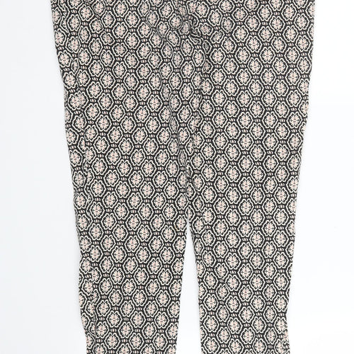 Primark Womens Pink Geometric  Capri Trousers Size 8 L24 in
