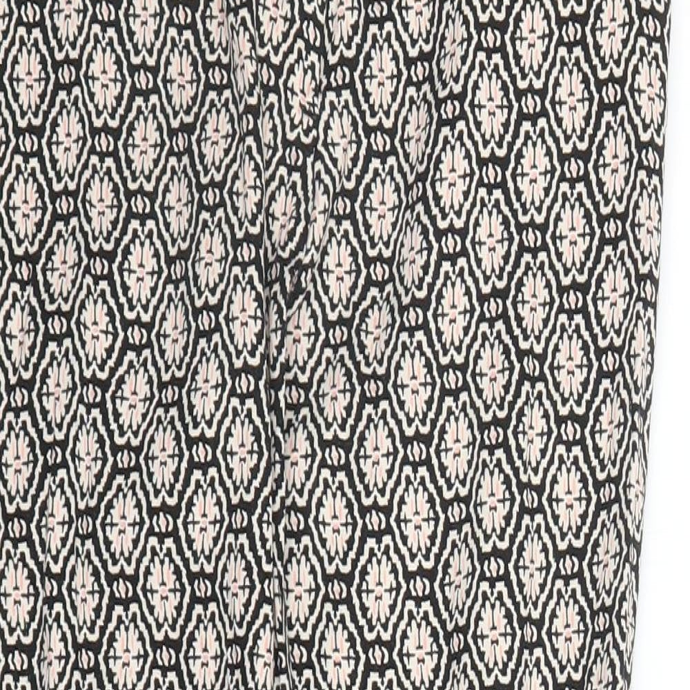 Primark Womens Pink Geometric  Capri Trousers Size 8 L24 in