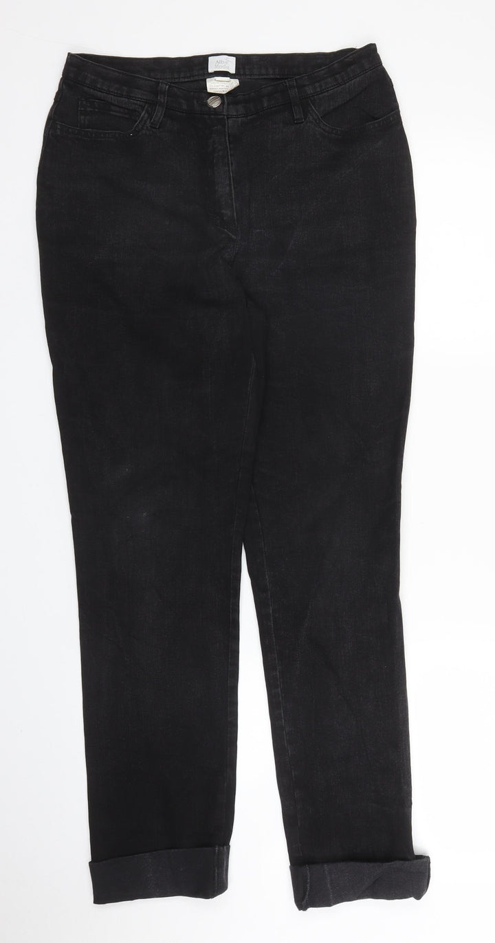 Alba Moda Womens Black  Denim Skinny Jeans Size 10 L27 in