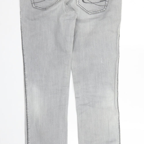 FIVE Womens Grey  Denim Straight Jeans Size 29 in L34 in