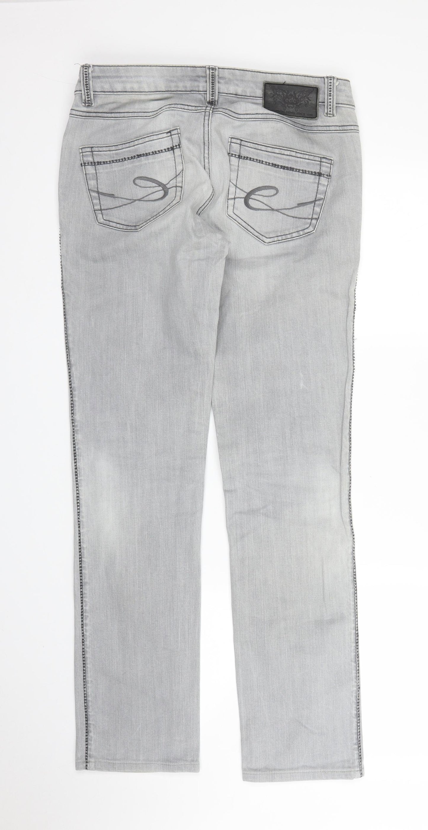 FIVE Womens Grey  Denim Straight Jeans Size 29 in L34 in