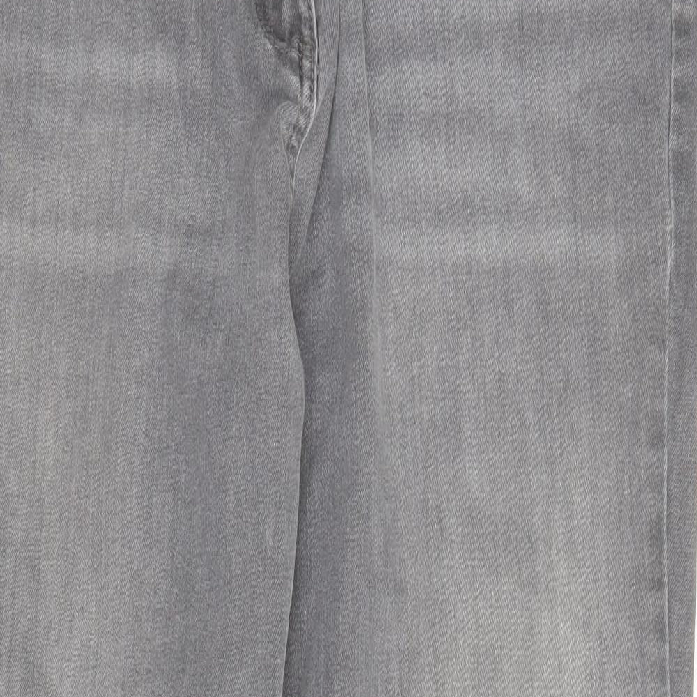 M&S Womens Grey  Denim Straight Jeans Size 18 L28 in
