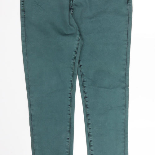 My Christy Womens Green  Denim Skinny Jeans Size 14 L24 in