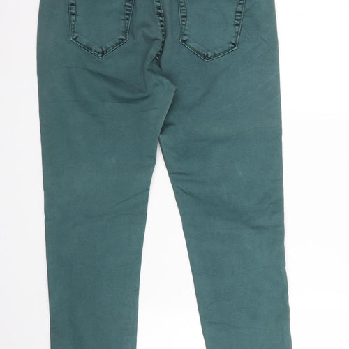 My Christy Womens Green  Denim Skinny Jeans Size 14 L24 in