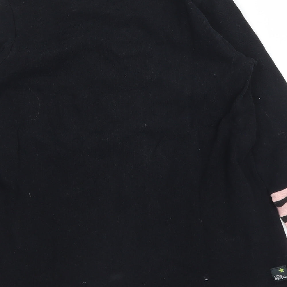 Little Captain Girls Black   Pullover Jumper Size 8 Years