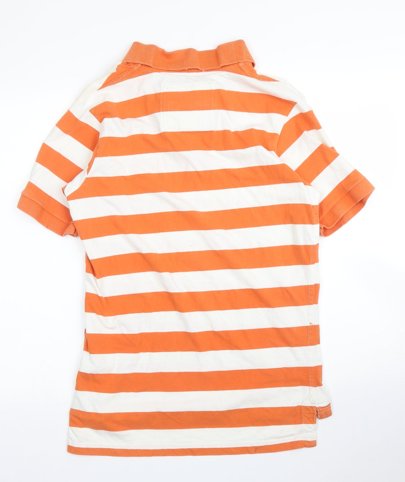Abercrombie & Fitch Mens Orange Striped   Polo Size M