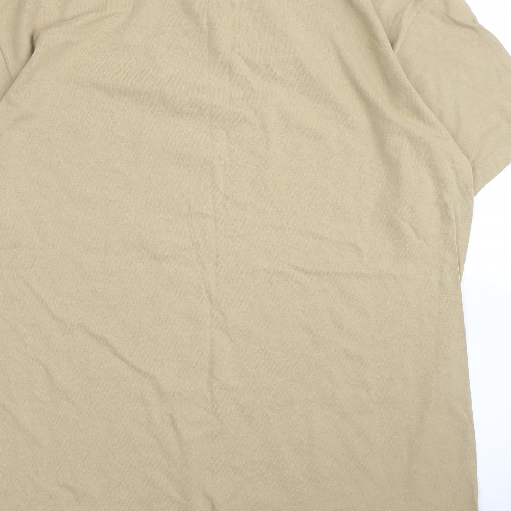 Anvil Mens Beige    T-Shirt Size XL