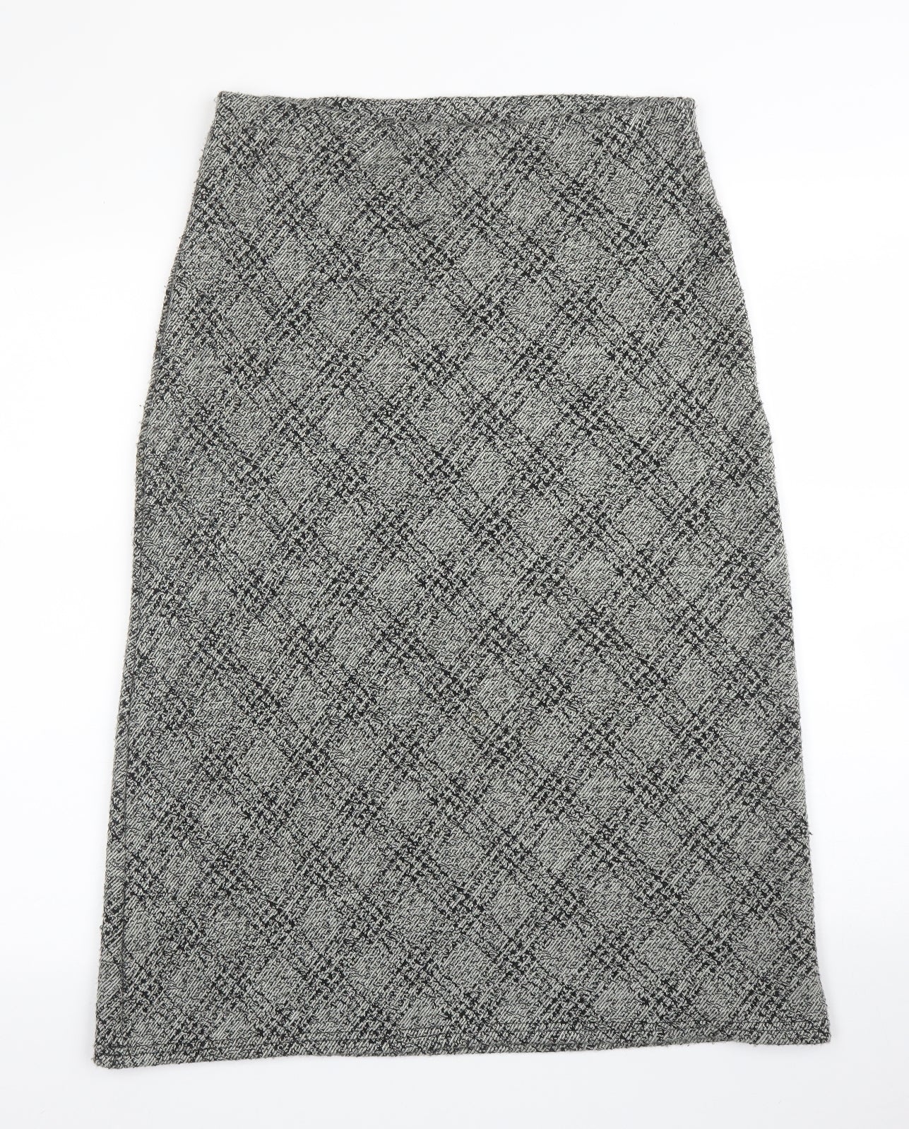 AMARANTO Womens Grey Argyle/Diamond  A-Line Skirt Size 10