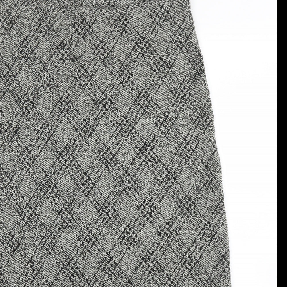 AMARANTO Womens Grey Argyle/Diamond  A-Line Skirt Size 10