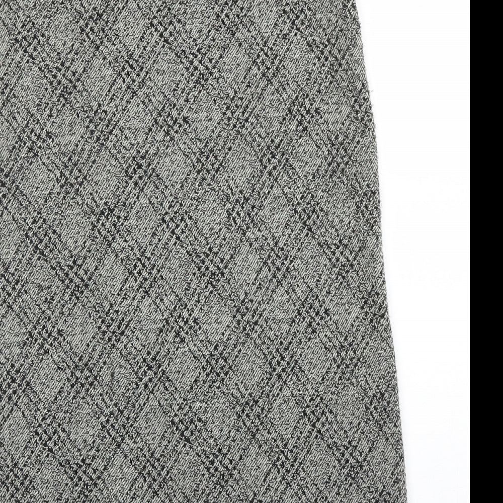 AMARANTO Womens Grey Argyle/Diamond  A-Line Skirt Size 10