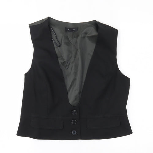 Primark Womens Black    Suit Waistcoat Size 14