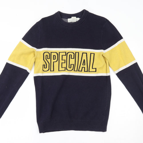 H&M Mens Blue   Pullover Jumper Size XS