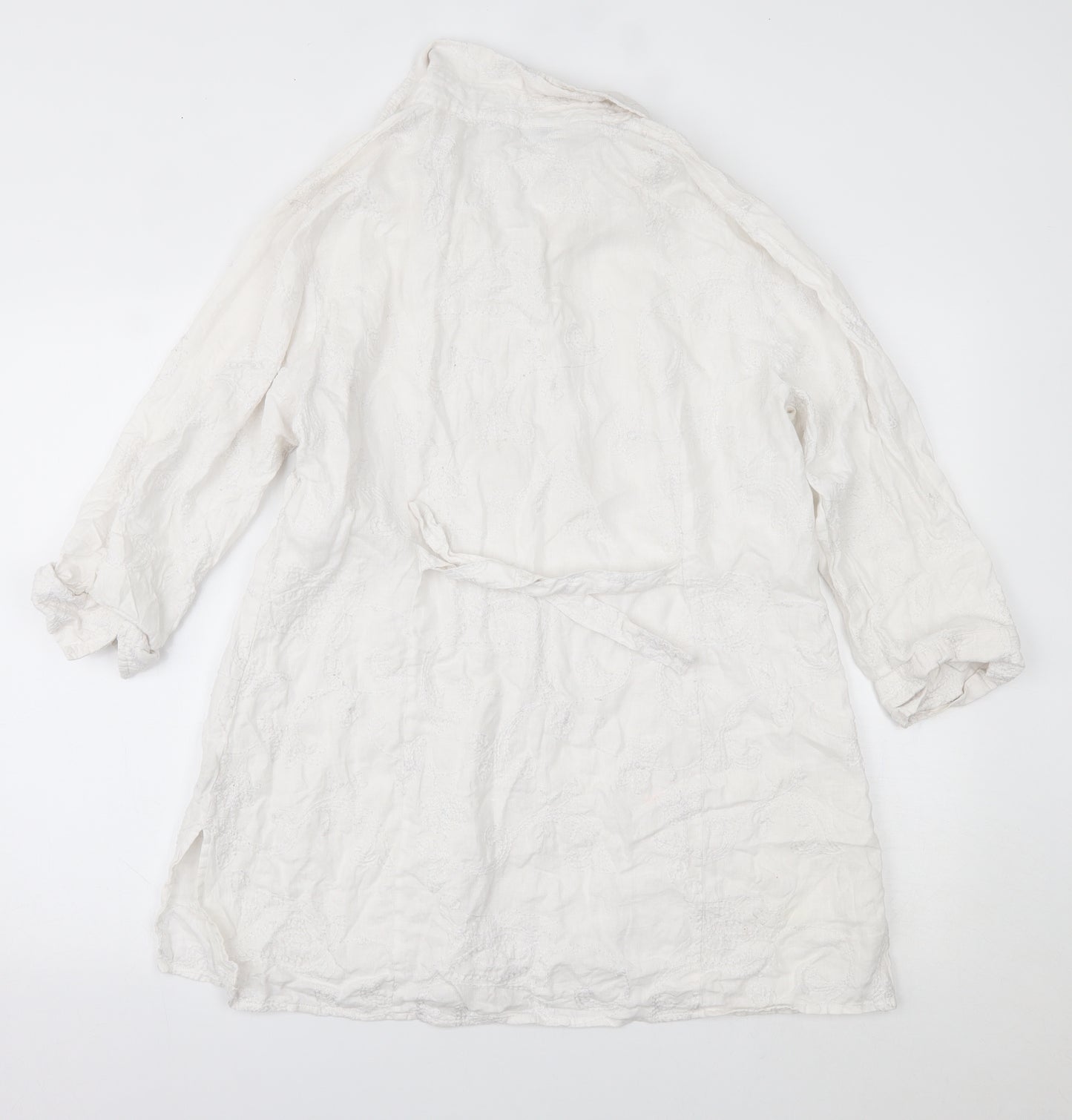 Dunnes Stores Womens White   Shirt Dress  Size 18