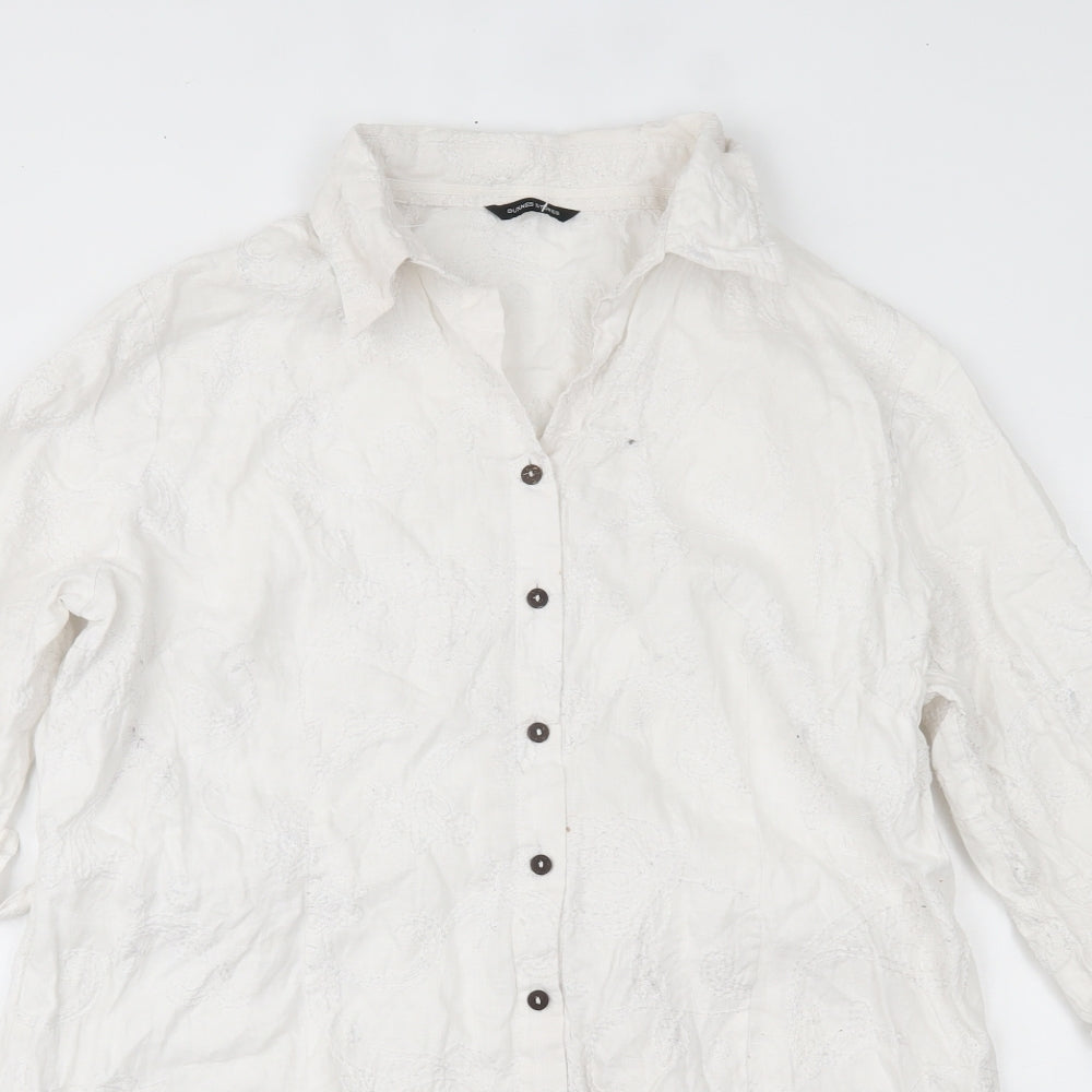 Dunnes Stores Womens White   Shirt Dress  Size 18