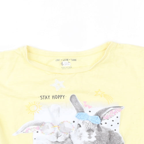 F&F Girls Yellow   Basic T-Shirt Size 8-9 Years