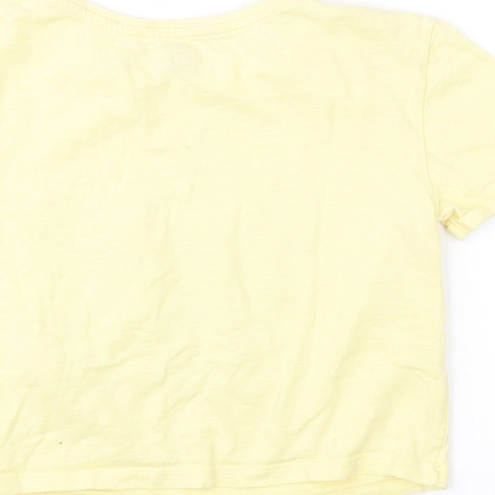 F&F Girls Yellow   Basic T-Shirt Size 8-9 Years