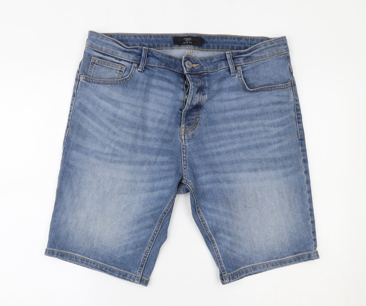 NEXT Mens Blue  Denim Chino Shorts Size 36