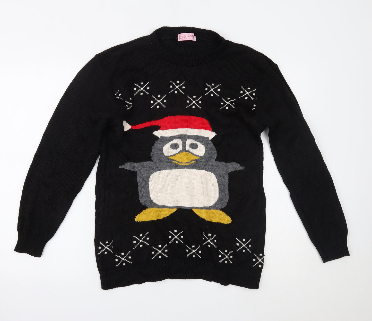 Impulse Womens Black   Pullover Jumper Size M  - christmas