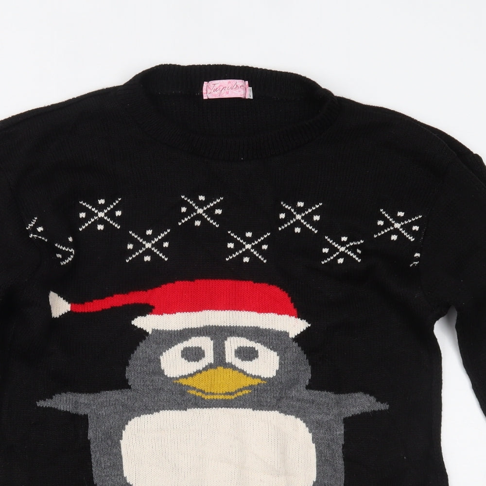 Impulse Womens Black   Pullover Jumper Size M  - christmas