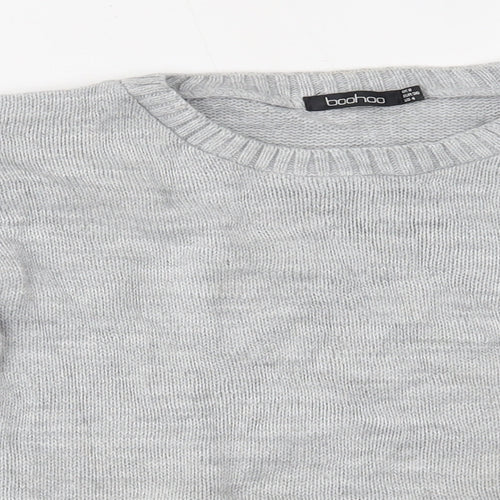 Boohoo Womens Grey   Pullover Jumper Size 8
