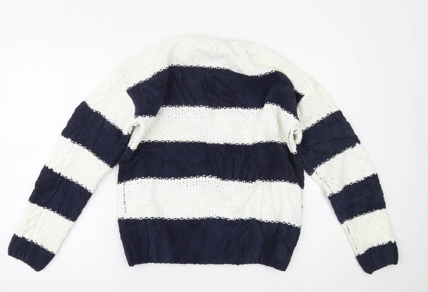 Primark Womens Blue Striped  Pullover Jumper Size 2XS