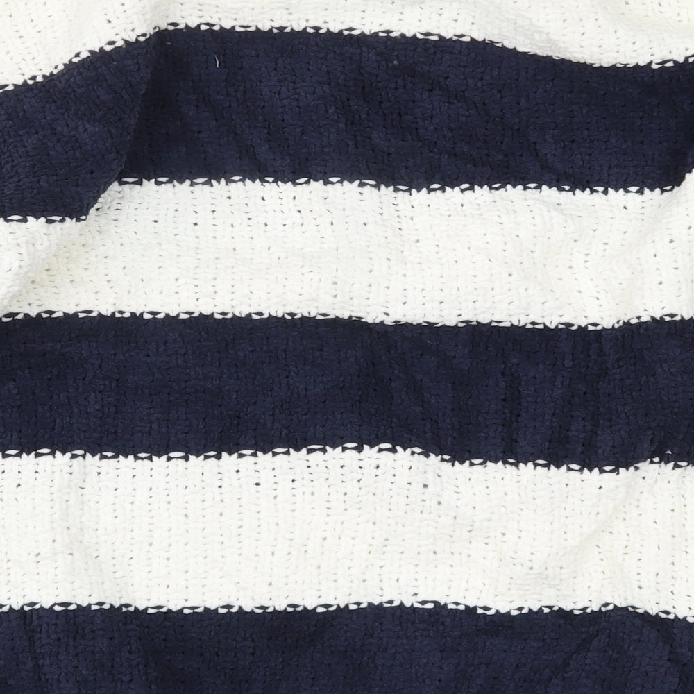 Primark Womens Blue Striped  Pullover Jumper Size 2XS