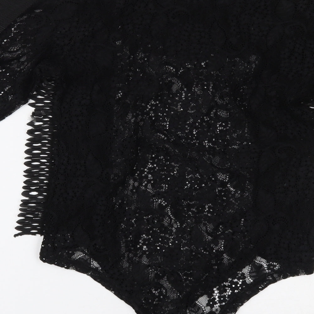 Preworn Womens Black   Bodysuit One-Piece Size L