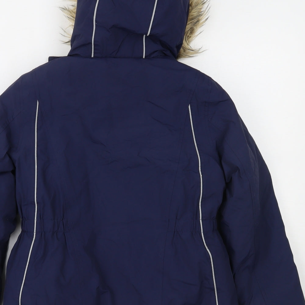 George Girls Blue   Parka Coat Size 8-9 Years