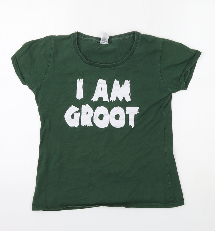 Fruit of the Loom Womens Green   Basic T-Shirt Size S