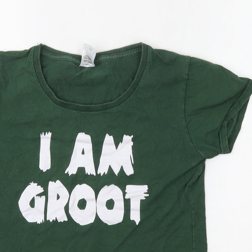 Fruit of the Loom Womens Green   Basic T-Shirt Size S
