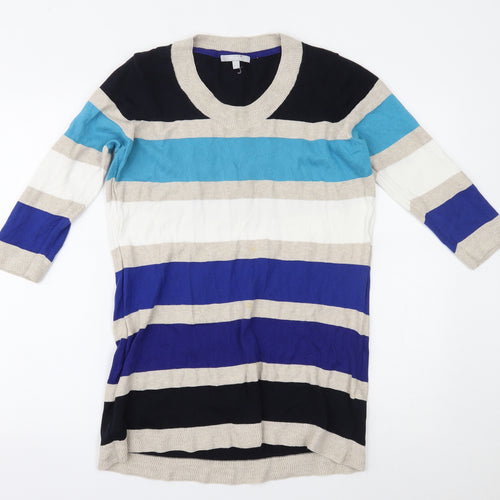 Per Una Womens Blue Striped  A-Line  Size 14