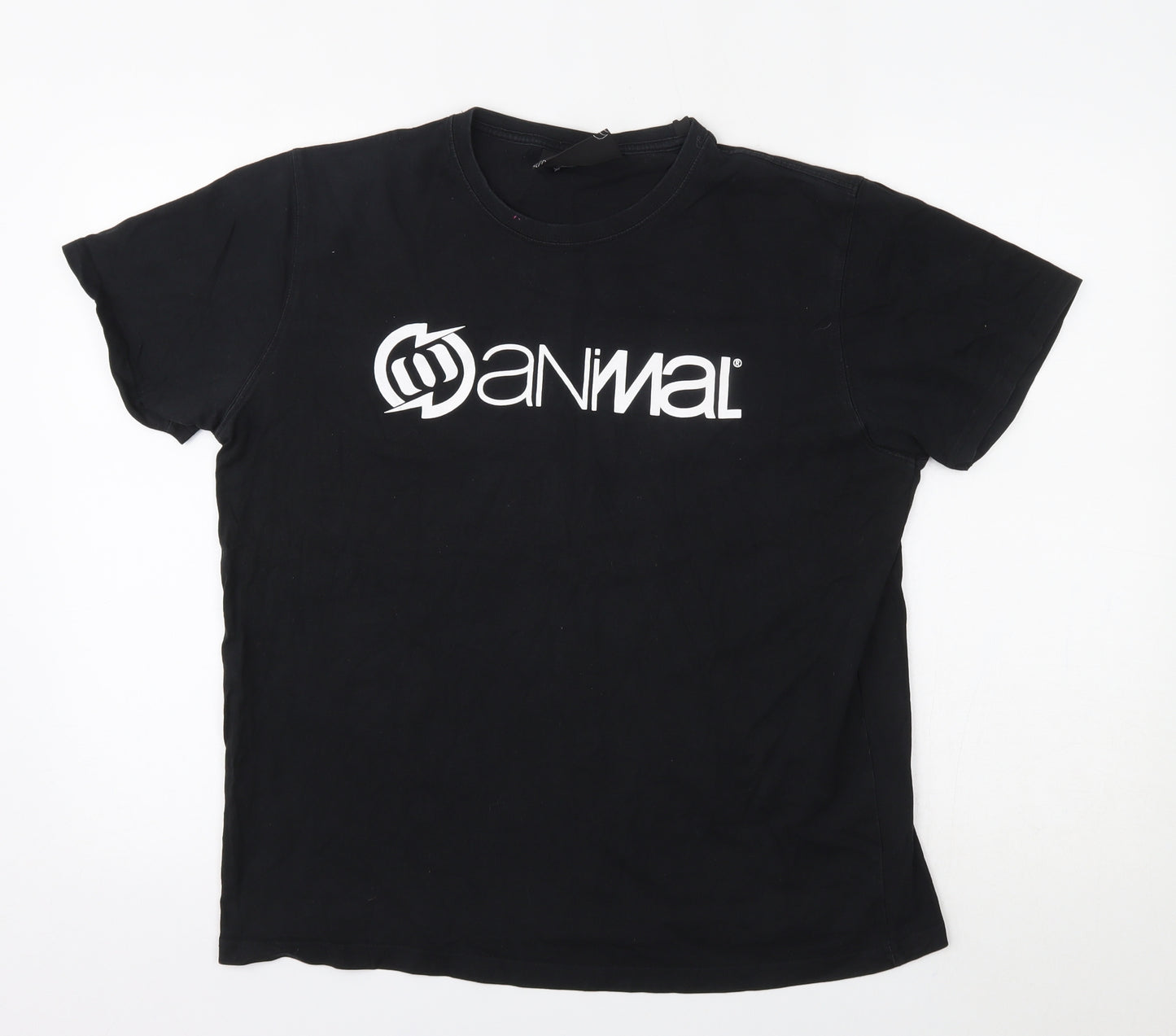 Animal Mens Black    T-Shirt Size L