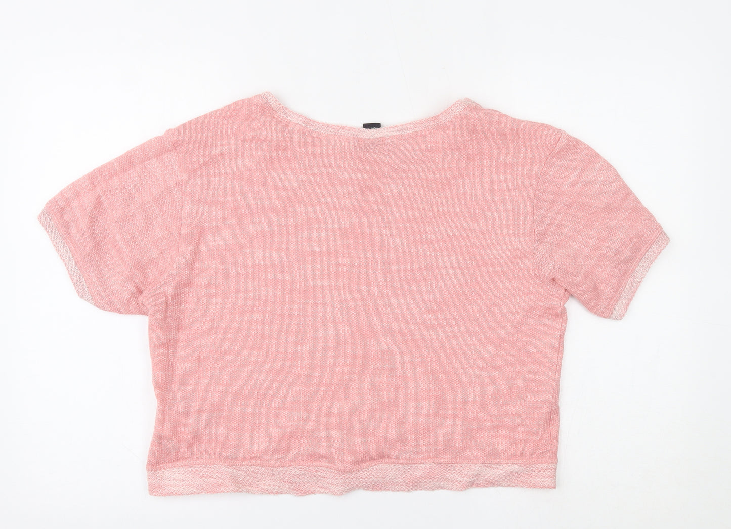 H&M Womens Pink   Cropped T-Shirt Size M
