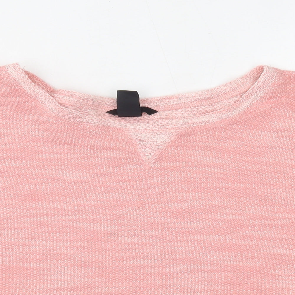 H&M Womens Pink   Cropped T-Shirt Size M