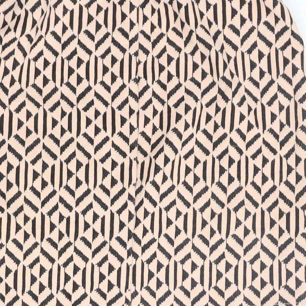 Atmosphere Womens Beige Geometric  A-Line Skirt Size 6