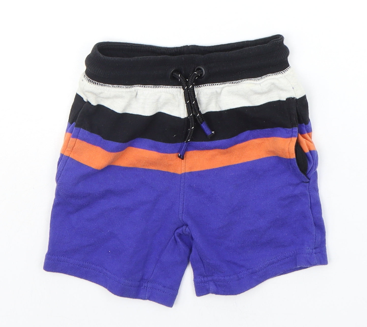 George Boys Blue Striped  Sweat Shorts Size 3-4 Years
