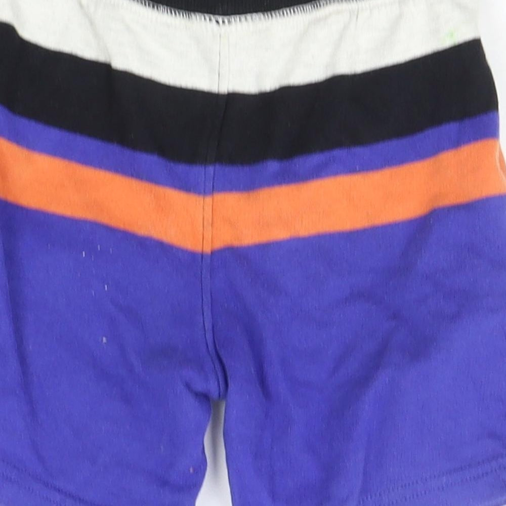 George Boys Blue Striped  Sweat Shorts Size 3-4 Years