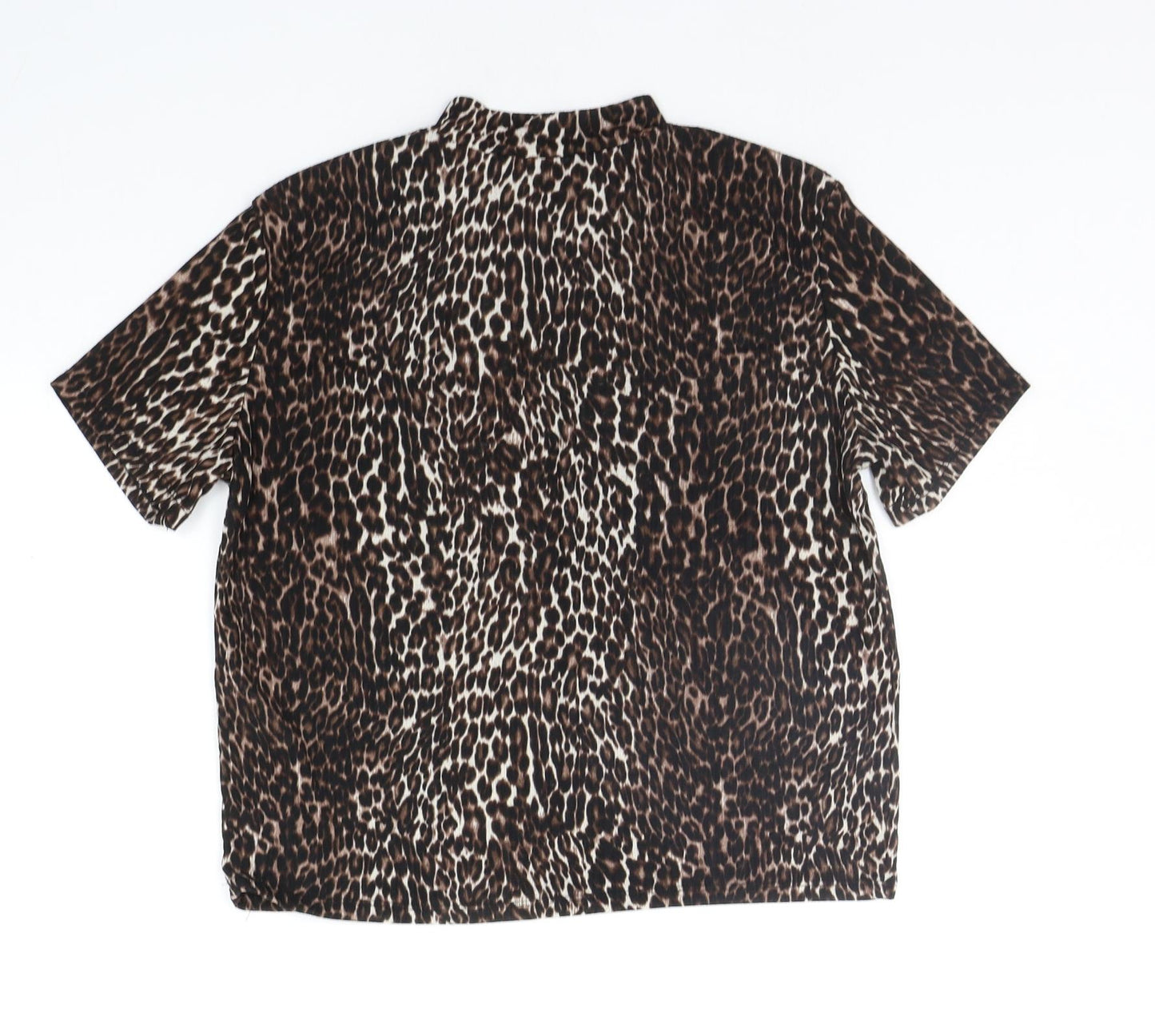 Zara Womens Beige Animal Print  Basic T-Shirt Size S