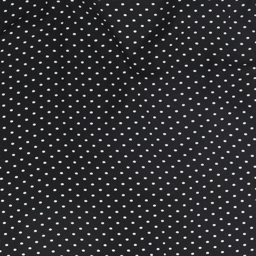 Zara Womens Black Polka Dot  Basic Button-Up Size S