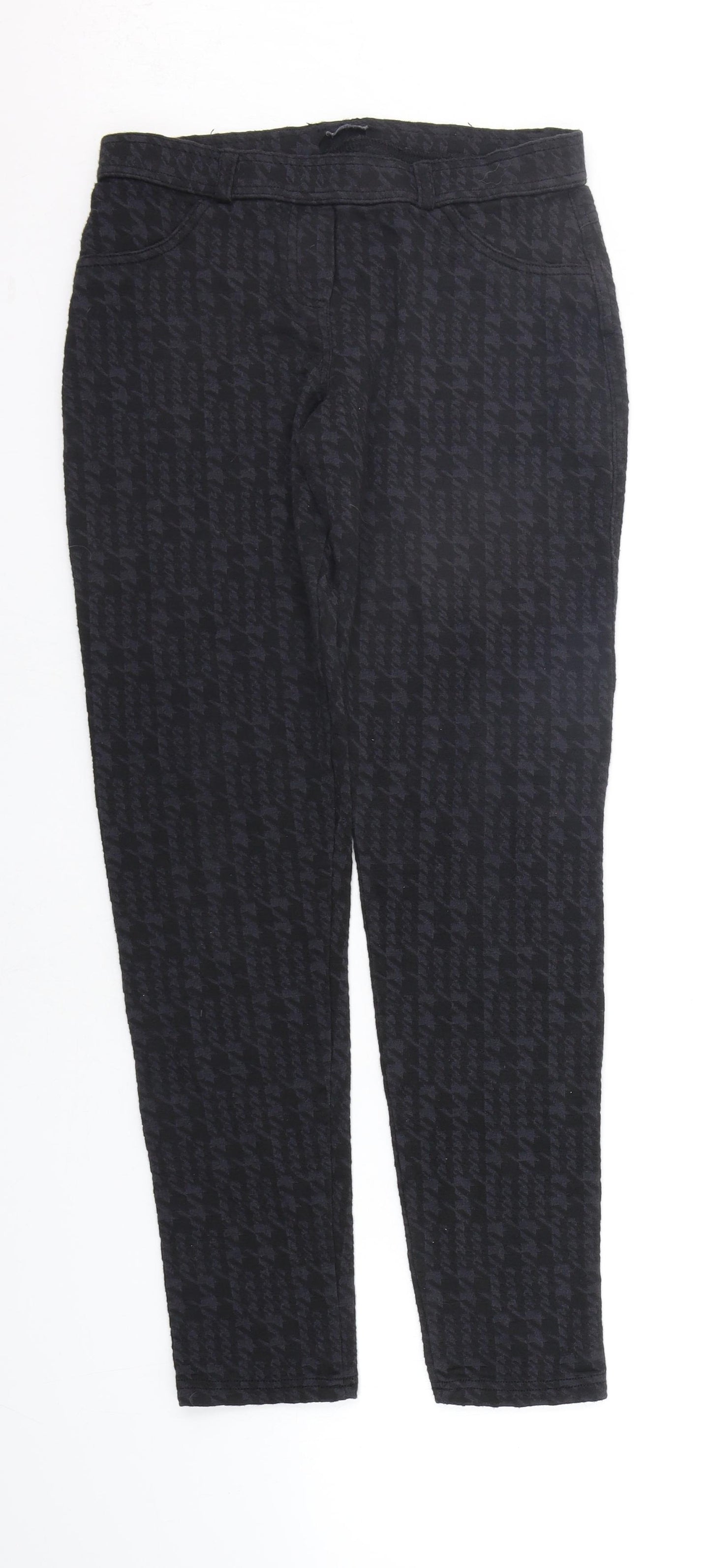 Select Womens Grey Geometric  Jegging Leggings Size 12 L27 in