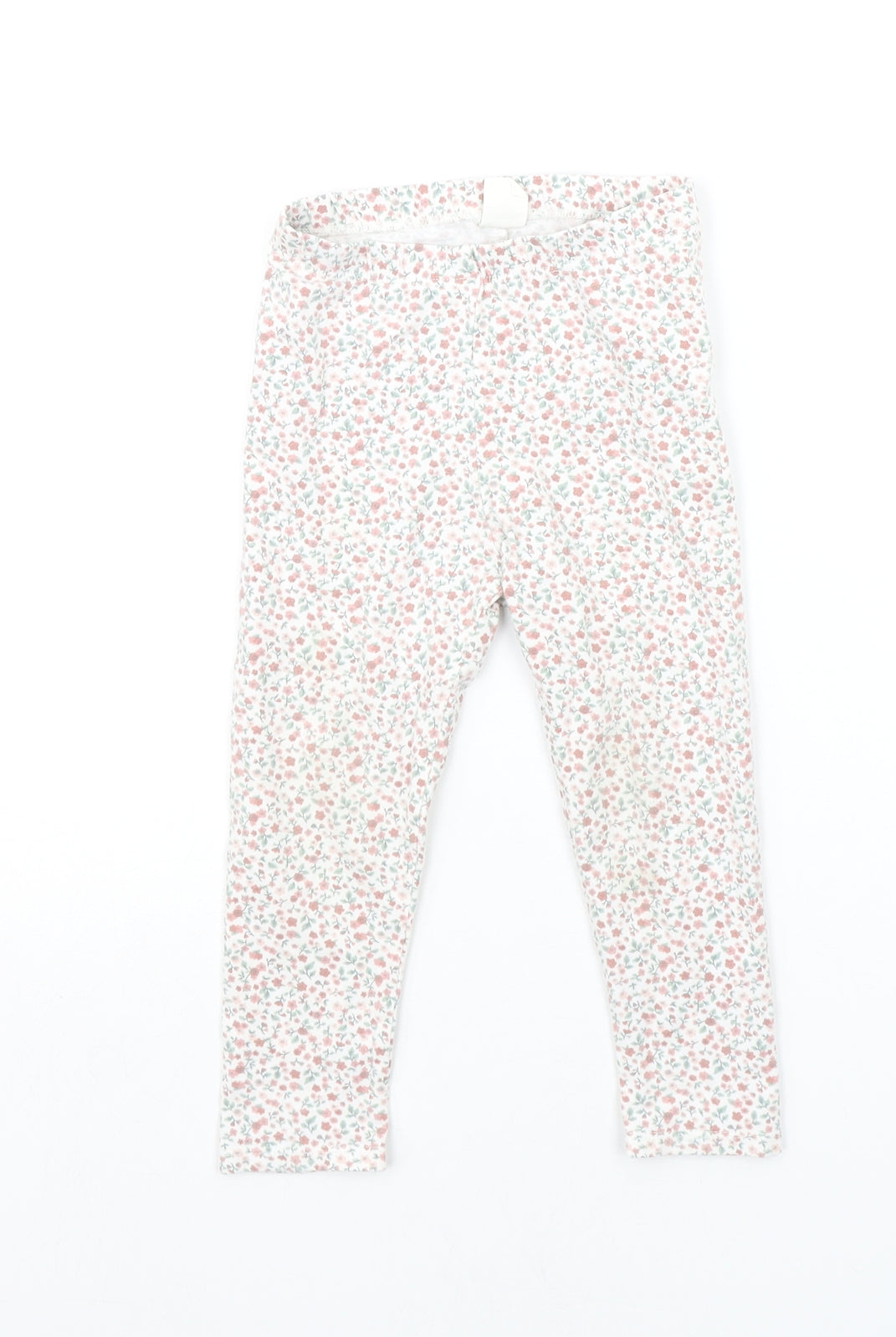 H&M Girls White Floral  Jegging Trousers Size 2-3 Years